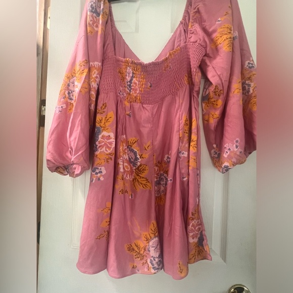 Free people Francesca mini dress poplin boho cottagecore fairy large sweetheart - Picture 10 of 10